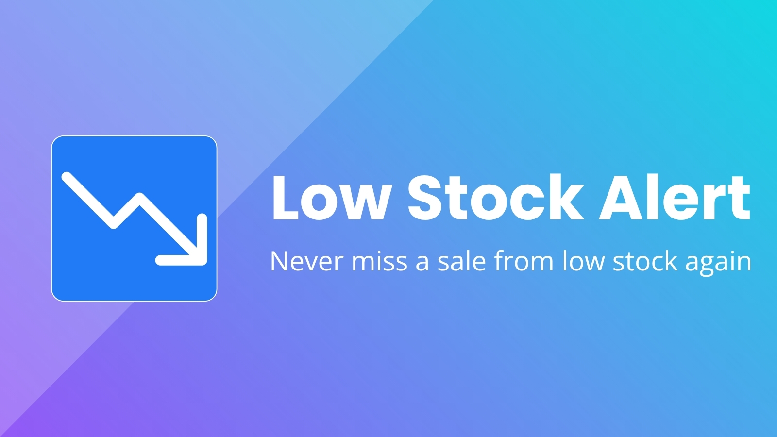 Elevix Low Stock Alert App Dashboard showing inventory management features